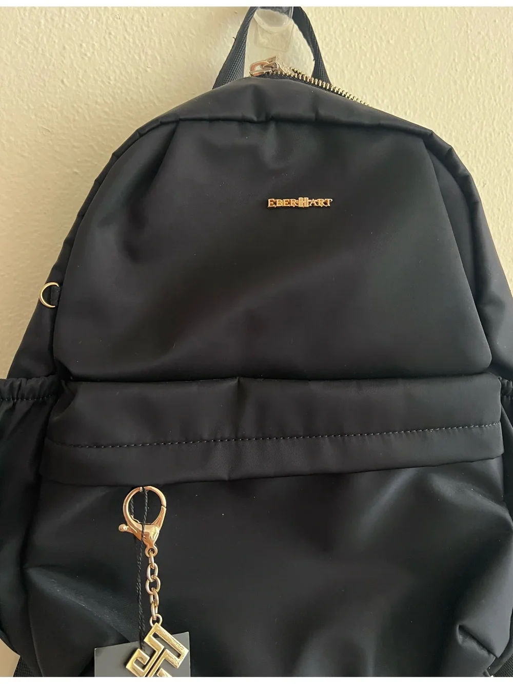 NWT Eberhart designed Germany Black Women's Backpack Sleek Everyday Bag